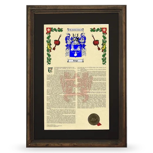 Krugs Deluxe Armorial Framed - Brown