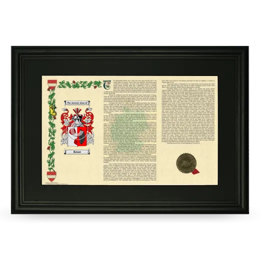 Kruze Deluxe Armorial Landscape Framed- Black