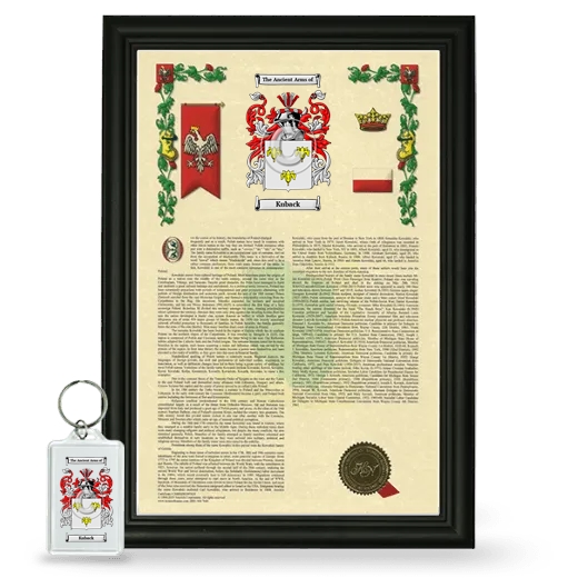 Kuback Framed Armorial History and Keychain - Black