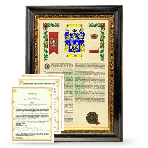 Kuch Framed Armorial History and Symbolism - Heirloom