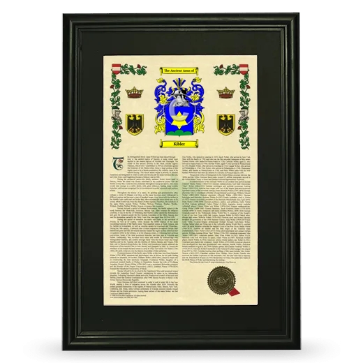 Kibler Deluxe Armorial Framed - Black