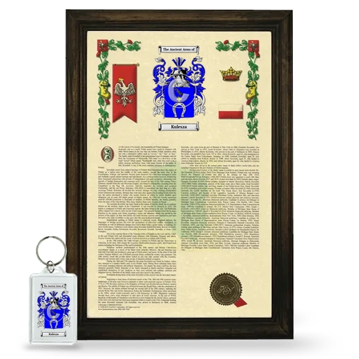 Kulesza Framed Armorial History and Keychain - Brown