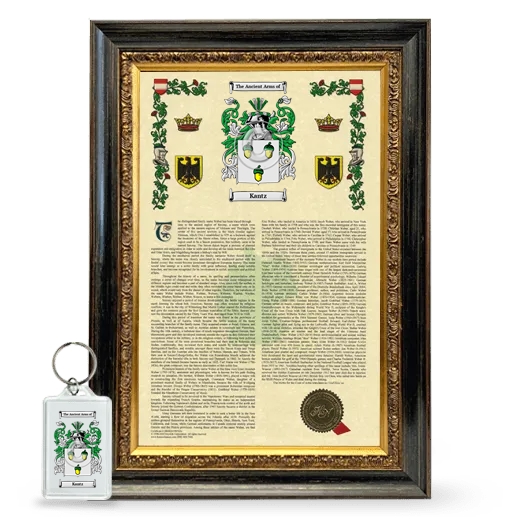 Kantz Framed Armorial History and Keychain - Heirloom