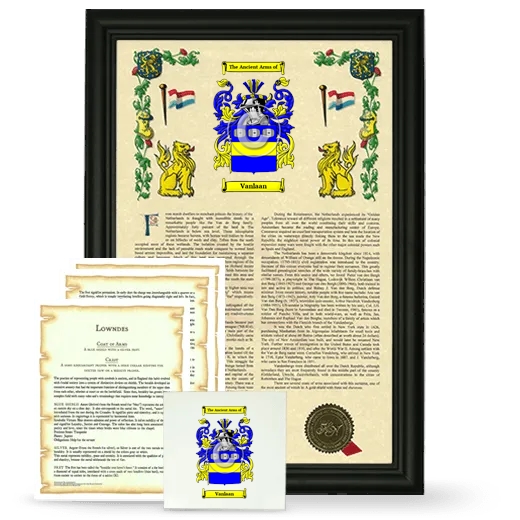 Vanlaan Framed Armorial, Symbolism and Large Tile - Black