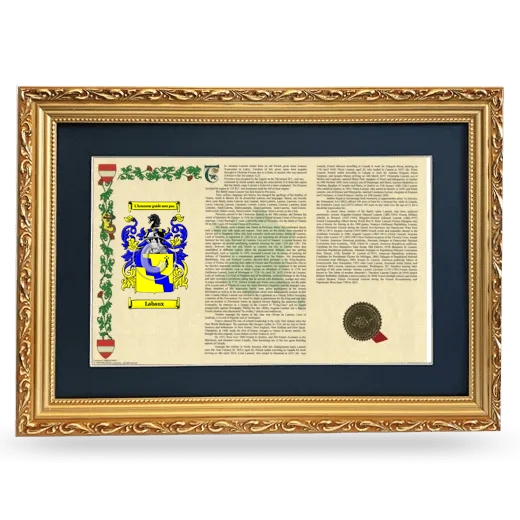 Labaux Deluxe Armorial Landscape Framed - Gold