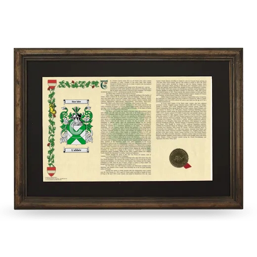 L'abbée Deluxe Armorial Landscape Framed - Brown