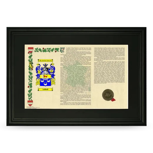 Labbell Deluxe Armorial Landscape Framed- Black