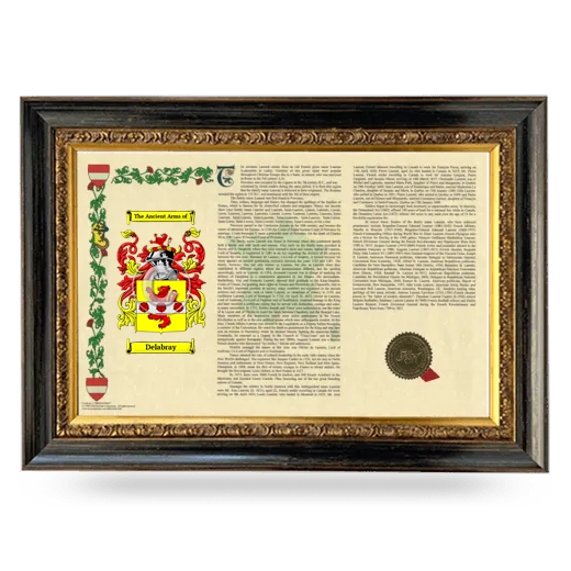 Delabray Armorial Landscape Framed - Heirloom