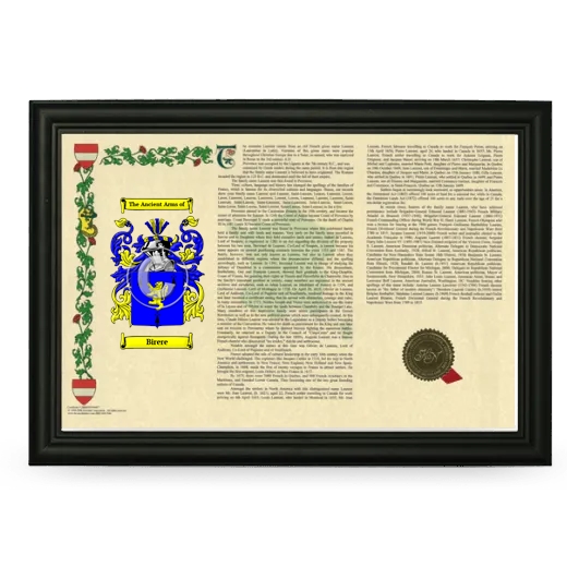 Birere Armorial Landscape Framed - Black