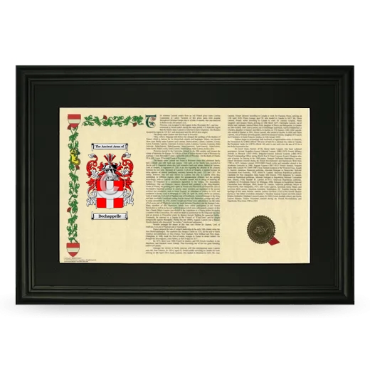 Dechappelle Deluxe Armorial Landscape Framed- Black