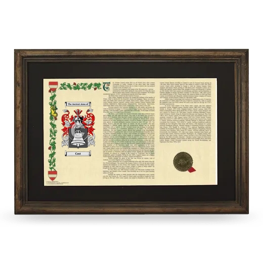 Cost Deluxe Armorial Landscape Framed - Brown