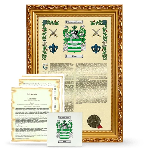 Hont Framed Armorial, Symbolism and Large Tile - Gold