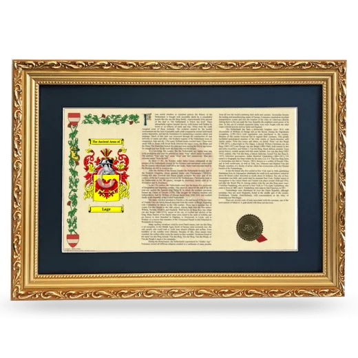 Lage Deluxe Armorial Landscape Framed - Gold