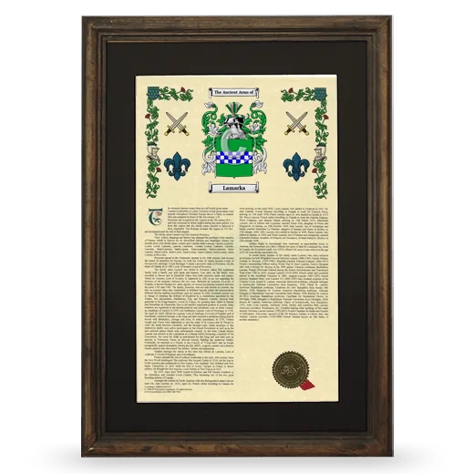 Lamarka Deluxe Armorial Framed - Brown