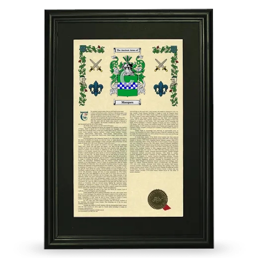 Marques Deluxe Armorial Framed - Black
