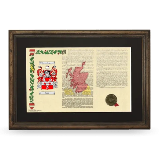 Lum Deluxe Armorial Landscape Framed - Brown