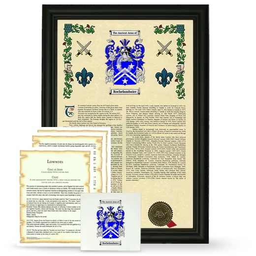 Rochelambaire Framed Armorial, Symbolism and Large Tile - Black
