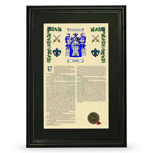 Lamuth Deluxe Armorial Framed - Black