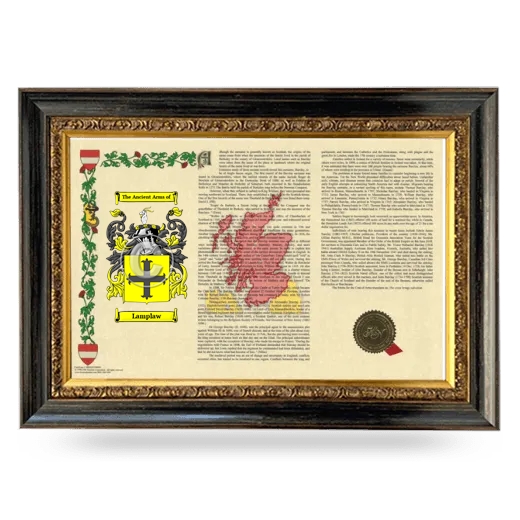 Lamplaw Armorial Landscape Framed - Heirloom