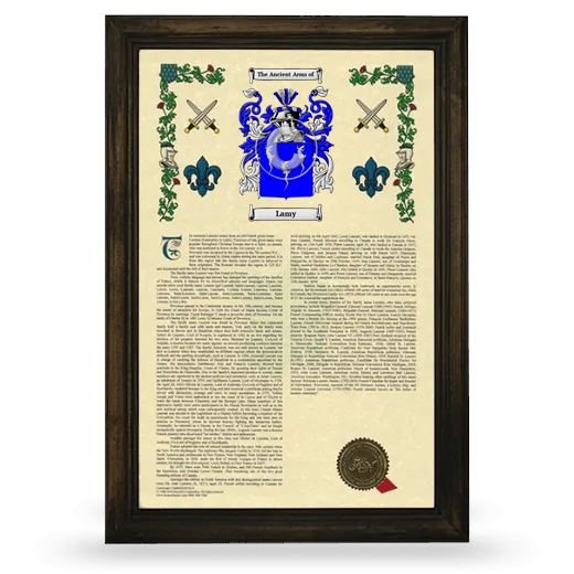Lamy Armorial History Framed - Brown