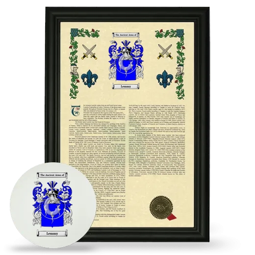 Lemmy Framed Armorial History and Mouse Pad - Black