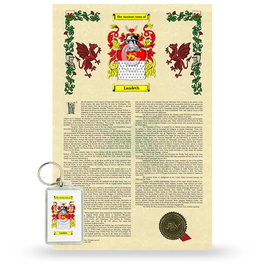 Landeth Armorial History and Keychain Package