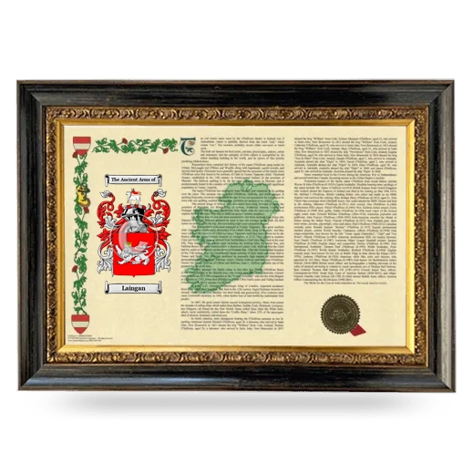 Laingan Armorial Landscape Framed - Heirloom