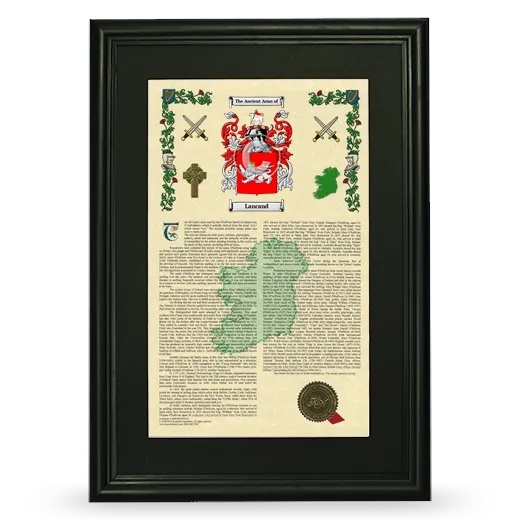 Lancand Deluxe Armorial Framed - Black