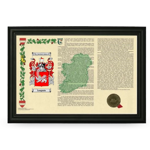 Langmin Armorial Landscape Framed - Black