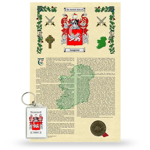 Langrent Armorial History and Keychain Package