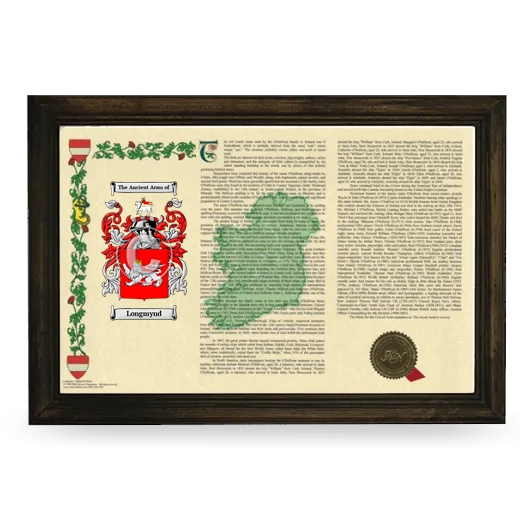 Longmynd Armorial Landscape Framed - Brown