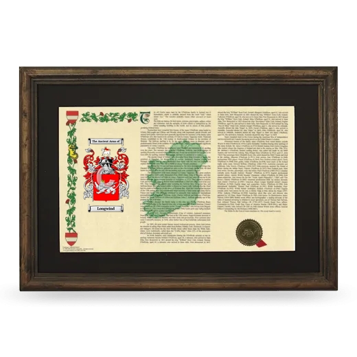 Longwind Deluxe Armorial Landscape Framed - Brown