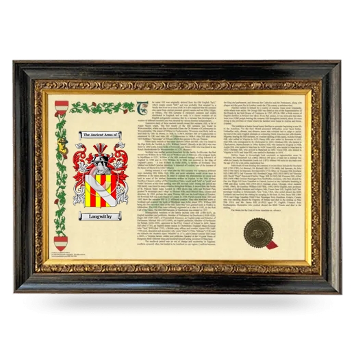 Longwithy Armorial Landscape Framed - Heirloom