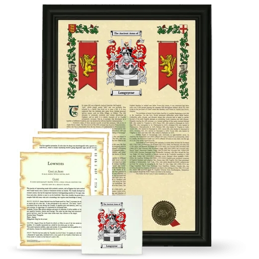 Longsyrne Framed Armorial, Symbolism and Large Tile - Black