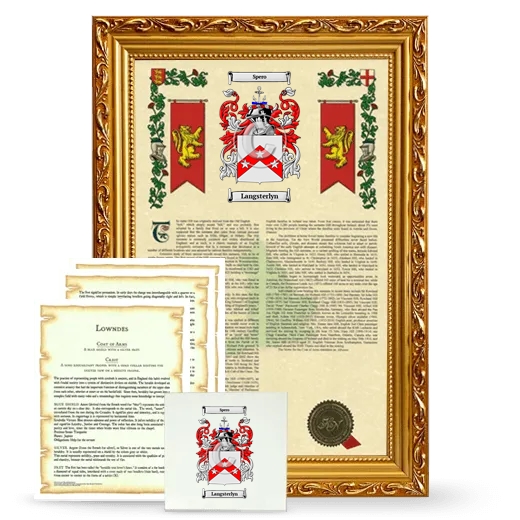 Langsterlyn Framed Armorial, Symbolism and Large Tile - Gold