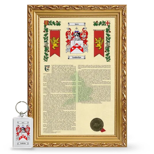 Lankerlyn Framed Armorial History and Keychain - Gold