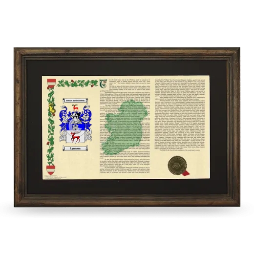 Lynnam Deluxe Armorial Landscape Framed - Brown