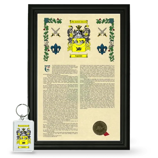 Lapoint Framed Armorial History and Keychain - Black