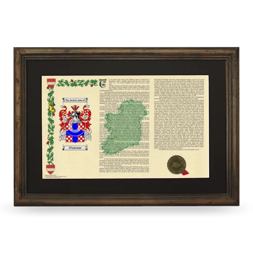 O'Lorcane Deluxe Armorial Landscape Framed - Brown