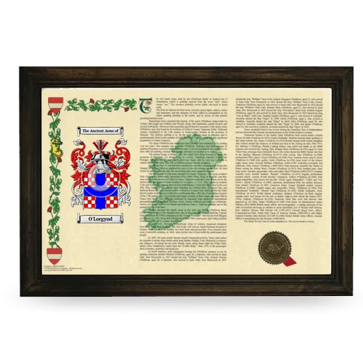 O'Lorgynd Armorial Landscape Framed - Brown