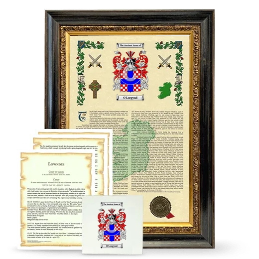 O'Lorgynd Framed Armorial, Symbolism and Large Tile - Heirloom