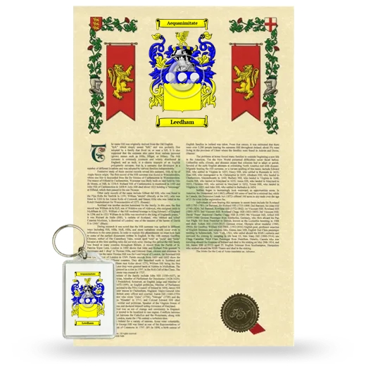 Leedham Armorial History and Keychain Package