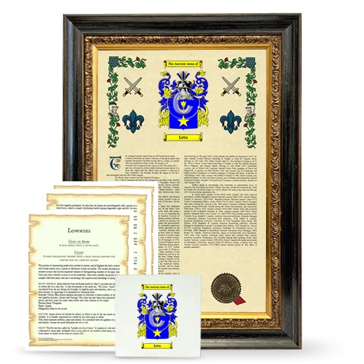 Letu Framed Armorial, Symbolism and Large Tile - Heirloom