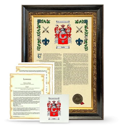 Larin Framed Armorial, Symbolism and Large Tile - Heirloom