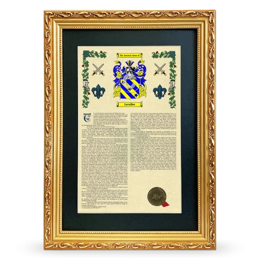 Lavallee Deluxe Armorial Framed - Gold