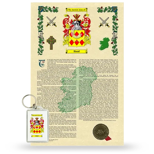 Hand Armorial History and Keychain Package