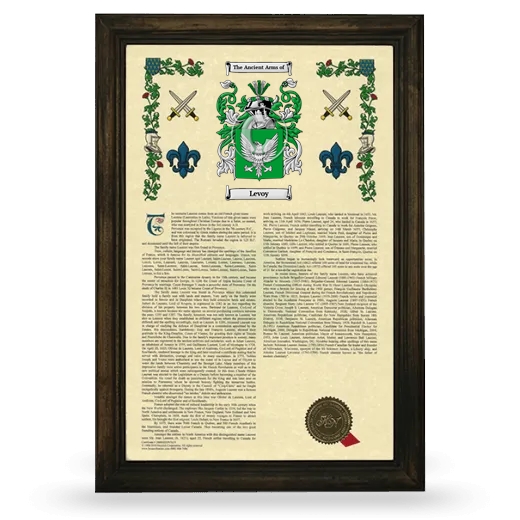Levoy Armorial History Framed - Brown