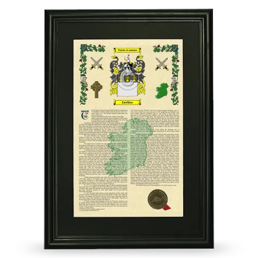 Lawlass Deluxe Armorial Framed - Black