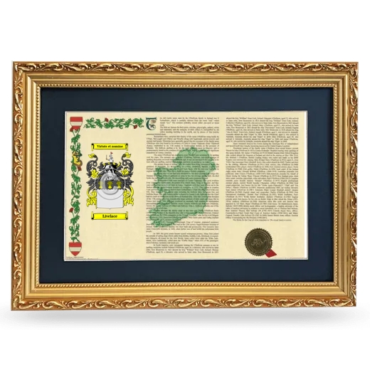 Livelace Deluxe Armorial Landscape Framed - Gold