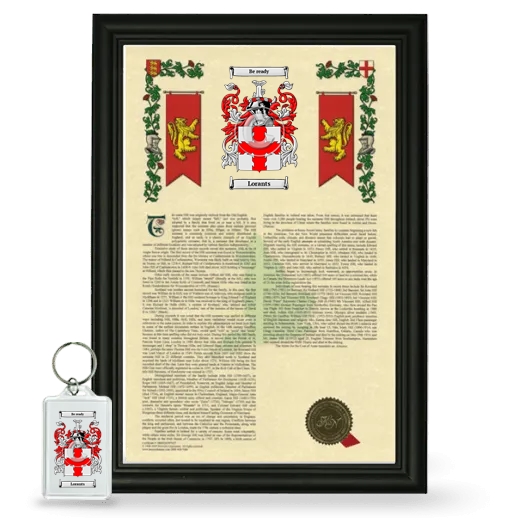 Lorants Framed Armorial History and Keychain - Black
